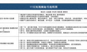 15天视频号起号流程图