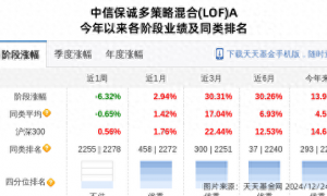 浪莎股份大跌5.57%！中信保诚基金旗下1只基金持有